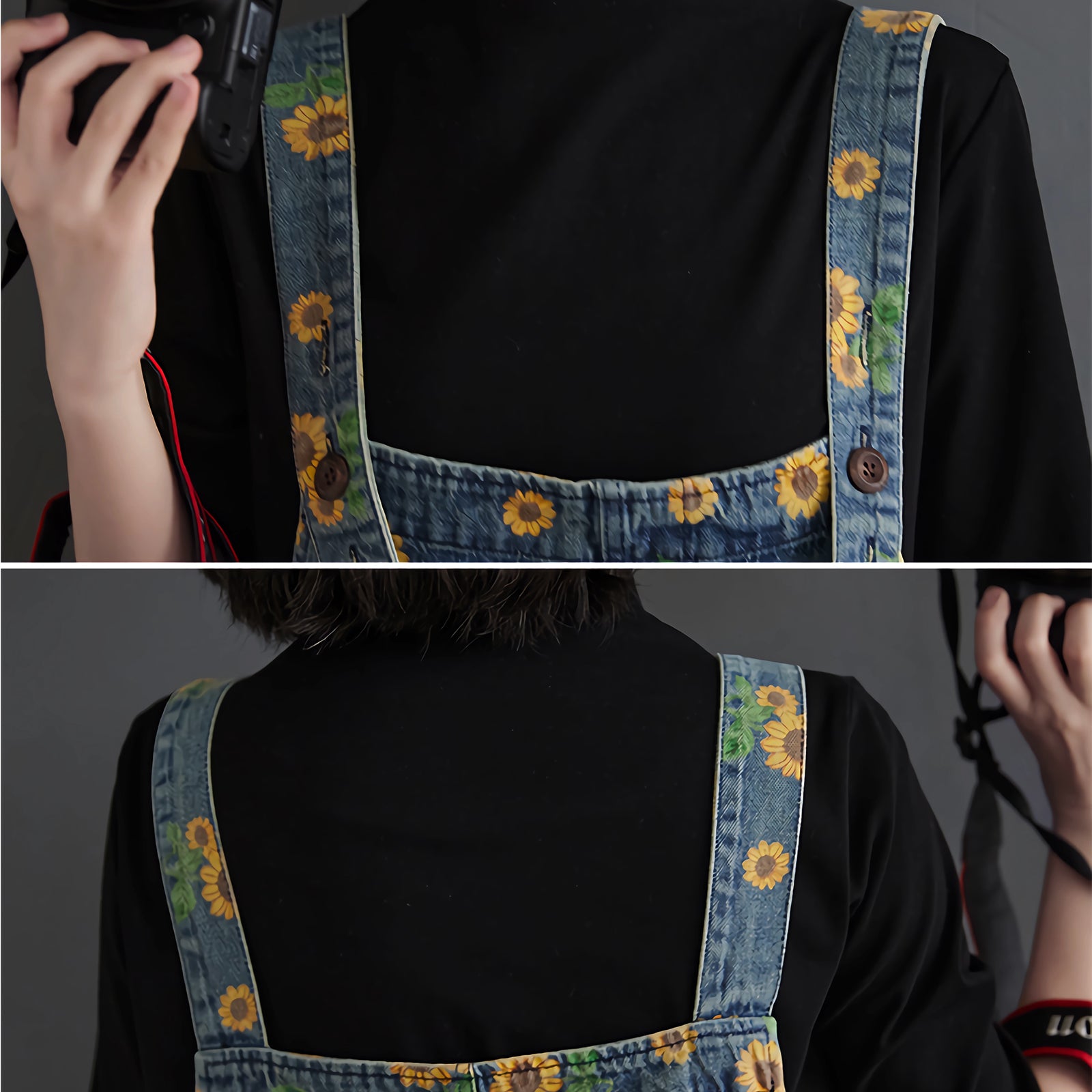 Sunflower printed overall