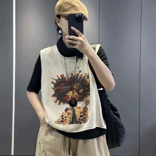 Cute knitted vest (free size)